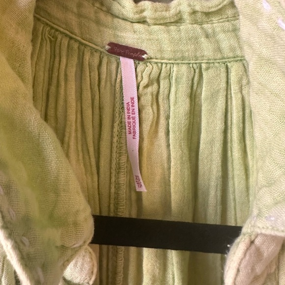 Free People Maya Midi Shirt Dress Faded Green Size XS - Picture 8 of 10